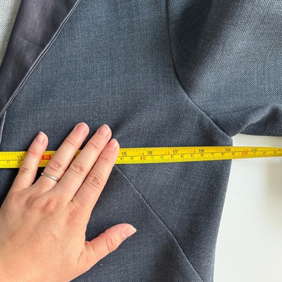 Yansi Fugel Wool Blend Coat Small S Blue Lightweight Minimalist Transitional Lay - Picture 9 of 14